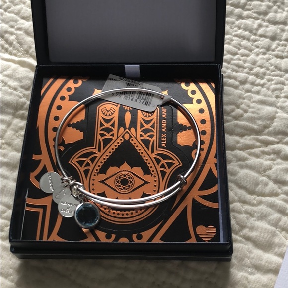Alex and Ani Jewelry - 2/$25 NEW Alex and Ani bracelet aquamarine